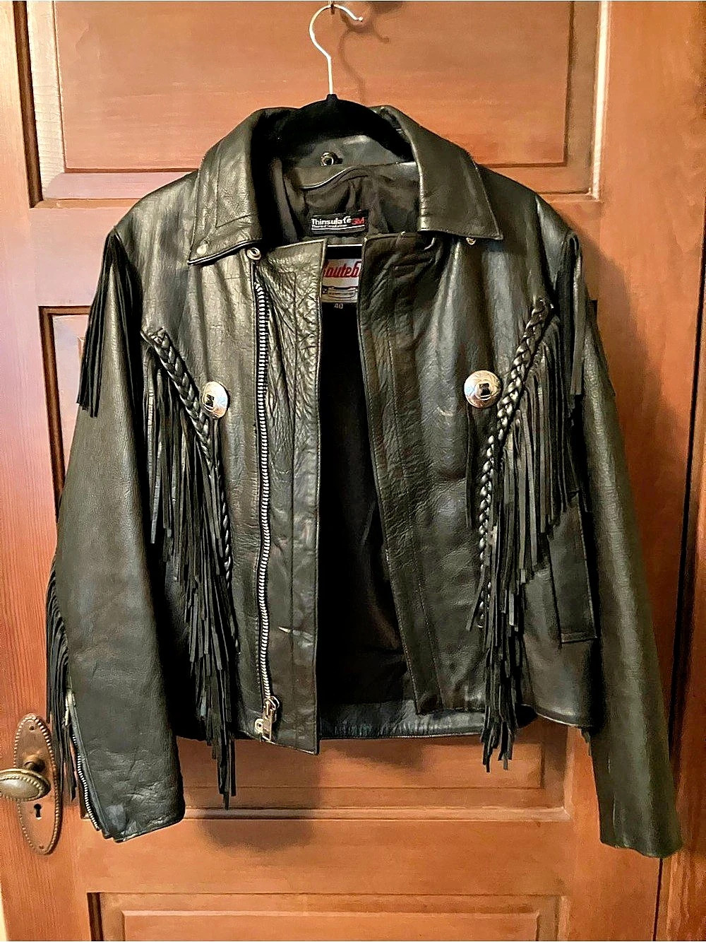 Route 66 Men's Leather Fringe Jacket Size 40